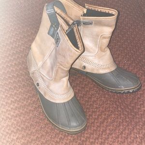 Sorel slim pack equestrian rain boots size 10 short ELK